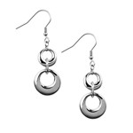 Shiny Double Stainless Steel Circle Dangles